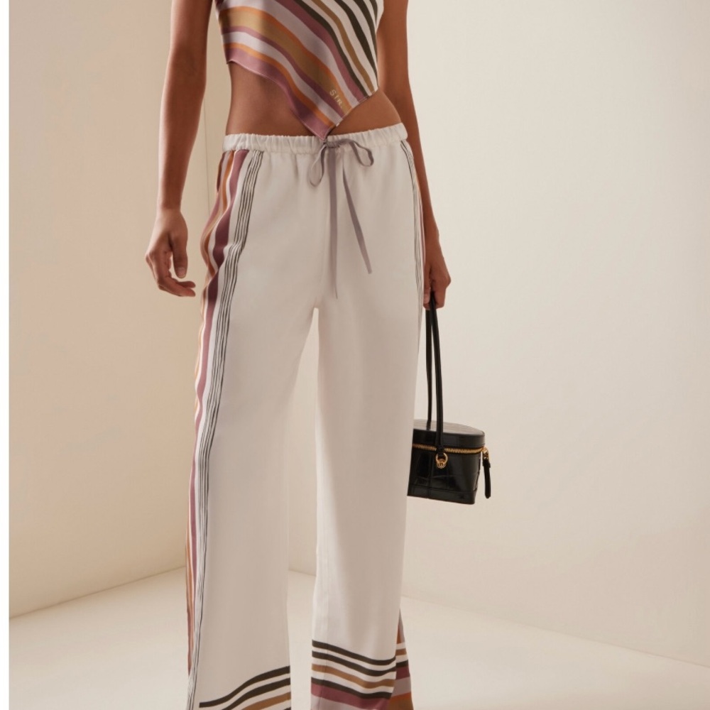 NWT SIR the label Multicolor Striped Scarf top